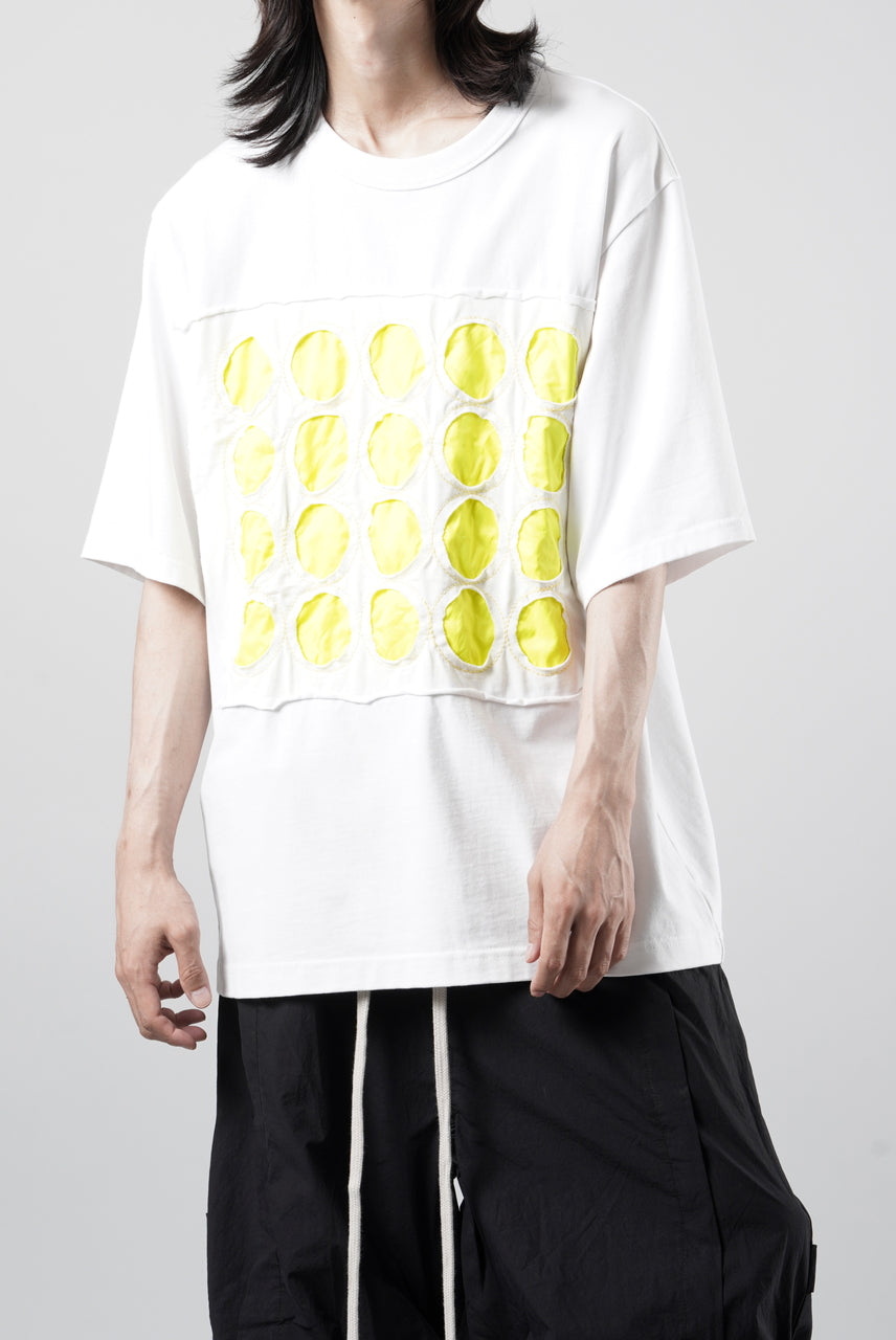 画像をギャラリービューアに読み込む, OBLADI CIRCLE CUT WHITE-YELLOW T-SHIRT (WHITE)