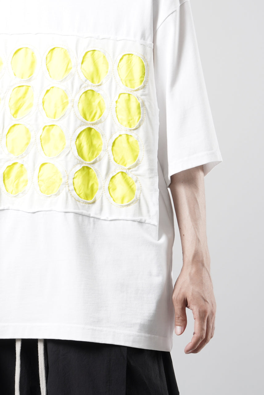 画像をギャラリービューアに読み込む, OBLADI CIRCLE CUT WHITE-YELLOW T-SHIRT (WHITE)