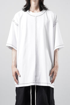 画像をギャラリービューアに読み込む, OBLADI BLACK STITCHES ON WHITE T-SHIRT (WHITE)