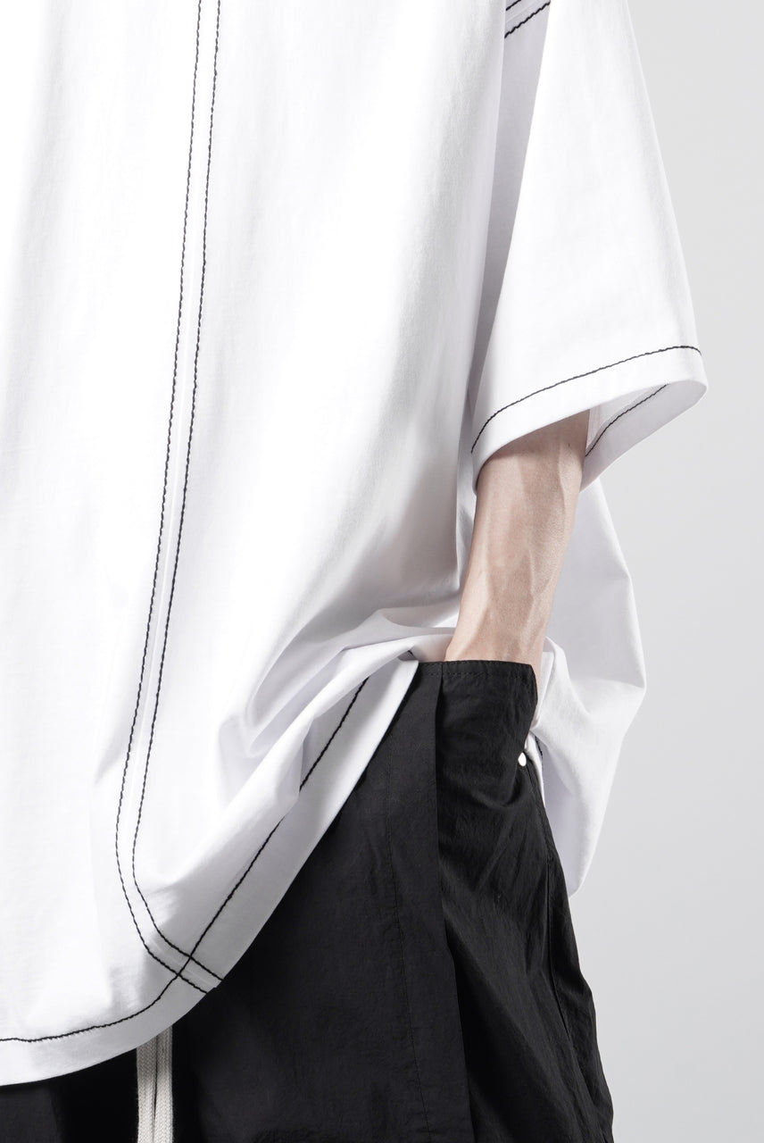 画像をギャラリービューアに読み込む, OBLADI BLACK STITCHES ON WHITE T-SHIRT (WHITE)