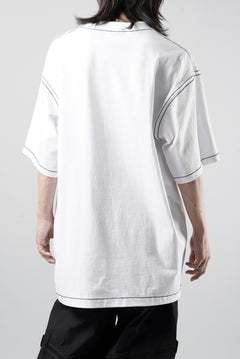 画像をギャラリービューアに読み込む, OBLADI BLACK STITCHES ON WHITE T-SHIRT (WHITE)