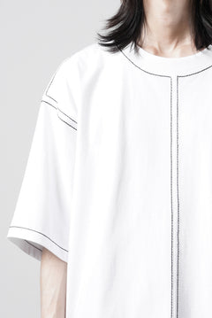 画像をギャラリービューアに読み込む, OBLADI BLACK STITCHES ON WHITE T-SHIRT (WHITE)
