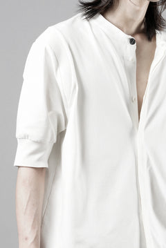 画像をギャラリービューアに読み込む, thom/krom STAND UP COLLAR T-SHIRT / STRETCH COTTON JERSEY (CREAM)