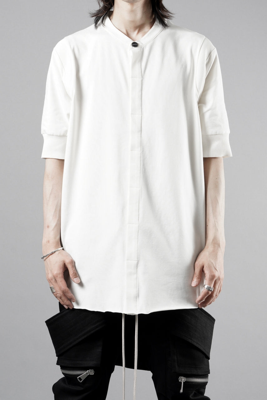 画像をギャラリービューアに読み込む, thom/krom STAND UP COLLAR T-SHIRT / STRETCH COTTON JERSEY (CREAM)