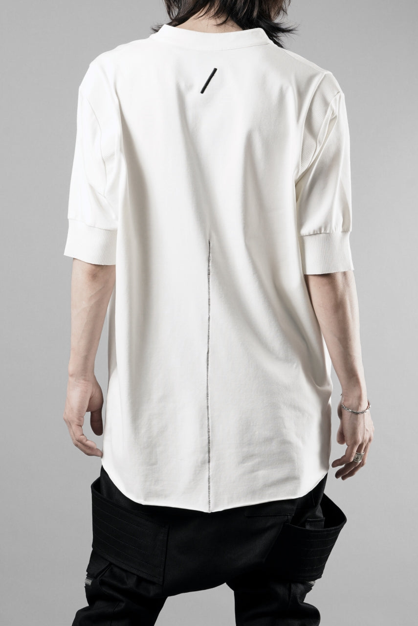 画像をギャラリービューアに読み込む, thom/krom STAND UP COLLAR T-SHIRT / STRETCH COTTON JERSEY (CREAM)