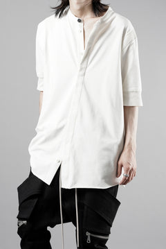 画像をギャラリービューアに読み込む, thom/krom STAND UP COLLAR T-SHIRT / STRETCH COTTON JERSEY (CREAM)