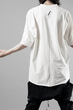 画像をギャラリービューアに読み込む, thom/krom STAND UP COLLAR T-SHIRT / STRETCH COTTON JERSEY (CREAM)