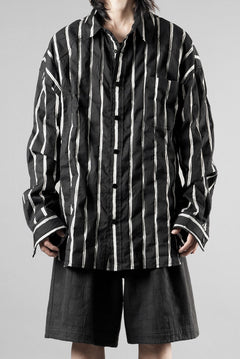 画像をギャラリービューアに読み込む, Juun.J Damage Stripe Max Fit Shirt (BLACK)
