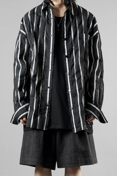 画像をギャラリービューアに読み込む, Juun.J Damage Stripe Max Fit Shirt (BLACK)