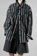 画像をギャラリービューアに読み込む, Juun.J Damage Stripe Max Fit Shirt (BLACK)