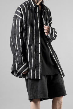 画像をギャラリービューアに読み込む, Juun.J Damage Stripe Max Fit Shirt (BLACK)