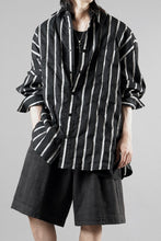 画像をギャラリービューアに読み込む, Juun.J Damage Stripe Max Fit Shirt (BLACK)