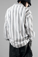 Load image into Gallery viewer, Juun.J Washed Black &amp; White Stripe Over Fit Shirt (WHITE)