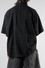 Load image into Gallery viewer, Juun.J Slab Check Full Button Short Sleeve Shirt (BLACK)