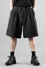 画像をギャラリービューアに読み込む, Juun.J [COMFORT] Square Jacquard Waist String Shorts (Black)