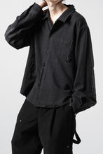 Load image into Gallery viewer, Professor.E REPAIRED FLANNEL SHIRT (BLACK)