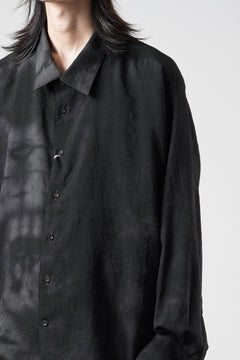 画像をギャラリービューアに読み込む, KLASICA "SH-053-MU" PLAIN BIG SHIRTS / ”KAGO-ZOME" DYED MUSLIN (BLACK GRAY)