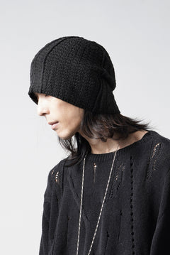 画像をギャラリービューアに読み込む, Professor.E TEXTURED KNIT BEANIE (BLACK)