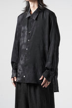画像をギャラリービューアに読み込む, KLASICA "SH-053-MU" PLAIN BIG SHIRTS / ”KAGO-ZOME" DYED MUSLIN (BLACK GRAY)