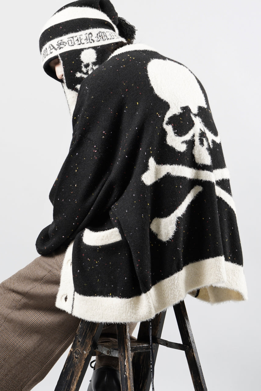 Load image into Gallery viewer, mastermind JAPAN CASHMERE TWEED CARDIGAN (BLACK)