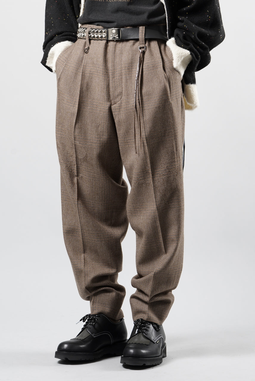 Load image into Gallery viewer, mastermind JAPAN WOOL CHECK TROUSERS (GLEN CHECK)