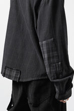 Load image into Gallery viewer, Professor.E REPAIRED FLANNEL SHIRT (BLACK)
