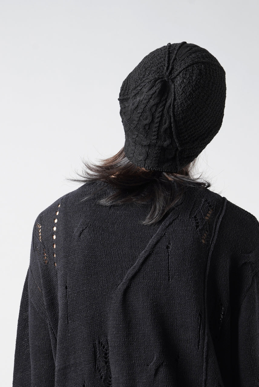 画像をギャラリービューアに読み込む, Professor.E TEXTURED KNIT BEANIE (BLACK)