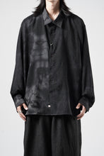 画像をギャラリービューアに読み込む, KLASICA "SH-053-MU" PLAIN BIG SHIRTS / ”KAGO-ZOME" DYED MUSLIN (BLACK GRAY)