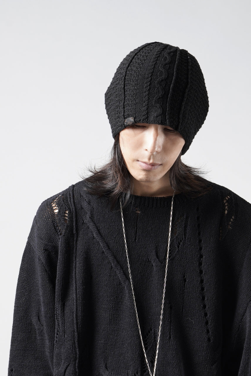 画像をギャラリービューアに読み込む, Professor.E TEXTURED KNIT BEANIE (BLACK)