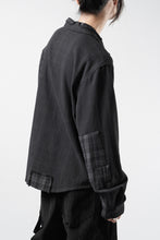Load image into Gallery viewer, Professor.E REPAIRED FLANNEL SHIRT (BLACK)