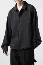 Load image into Gallery viewer, Professor.E REPAIRED FLANNEL SHIRT (BLACK)