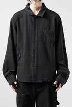 Load image into Gallery viewer, Professor.E REPAIRED FLANNEL SHIRT (BLACK)