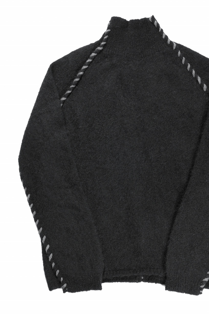 画像をギャラリービューアに読み込む, thom/krom TURTLE NECK KNIT SWEATER / ALPACA WOOL (BLACK)