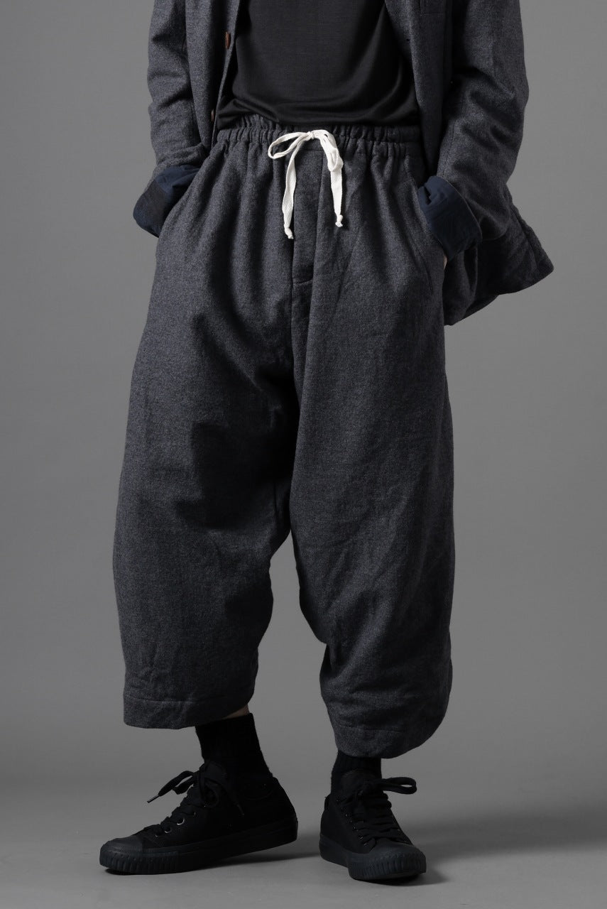 YUTA MATSUOKA baggy pants /compressed wool jersey (dark gray)