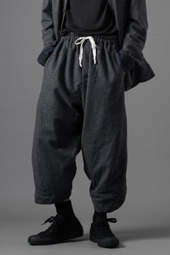 画像をギャラリービューアに読み込む, YUTA MATSUOKA baggy pants /compressed wool jersey (dark gray)