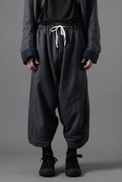 画像をギャラリービューアに読み込む, YUTA MATSUOKA baggy pants /compressed wool jersey (dark gray)