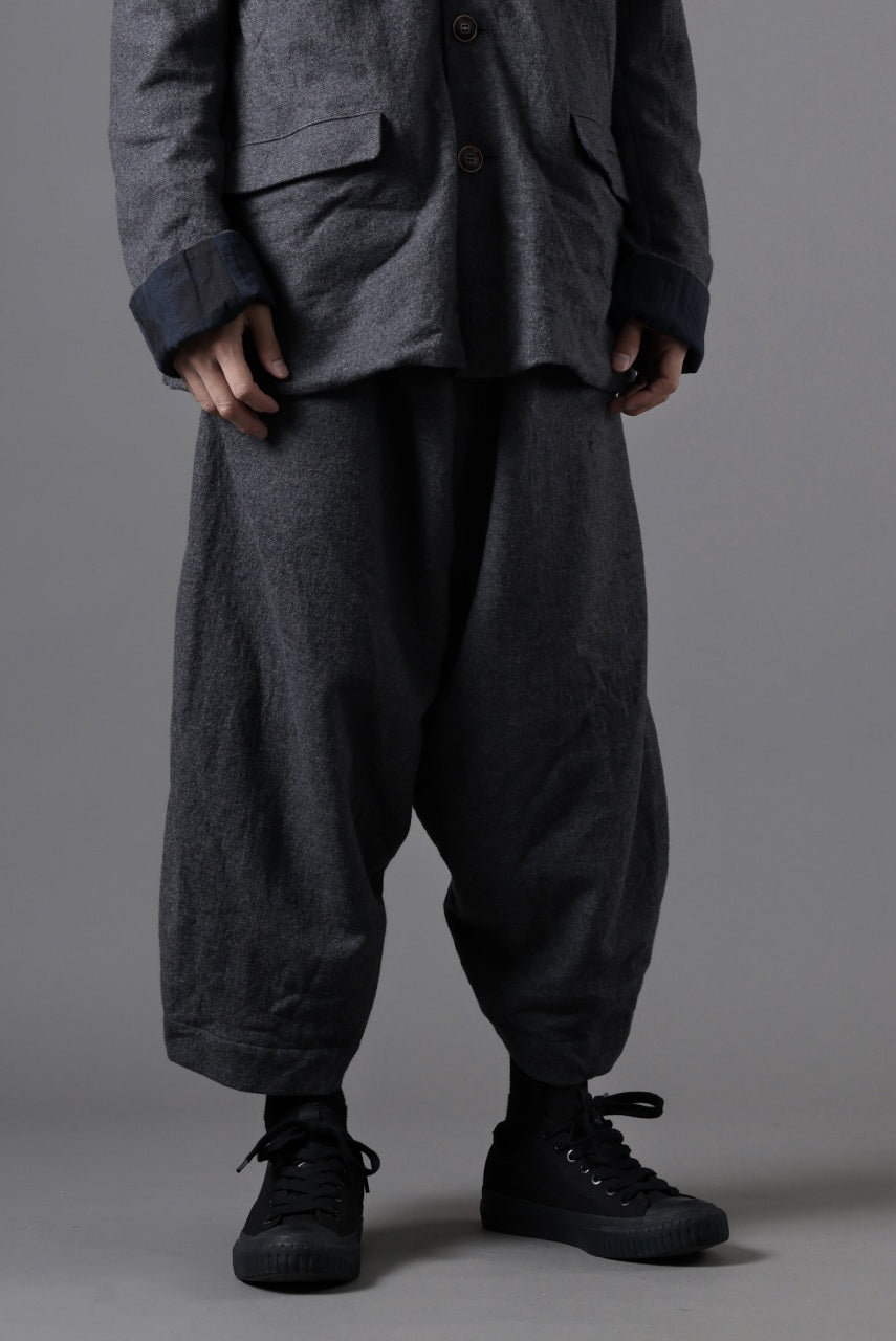 YUTA MATSUOKA baggy pants /compressed wool jersey (dark gray)