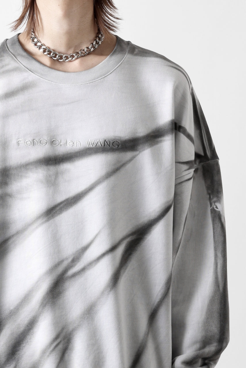 Feng Chen Wang TIE-DYED SWEATSHIRT (GREY/WHITE)