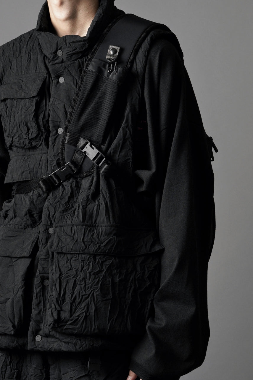F/CE. TEXTURED TWILL 3 POINTS SLINGER BAG (BLACK)