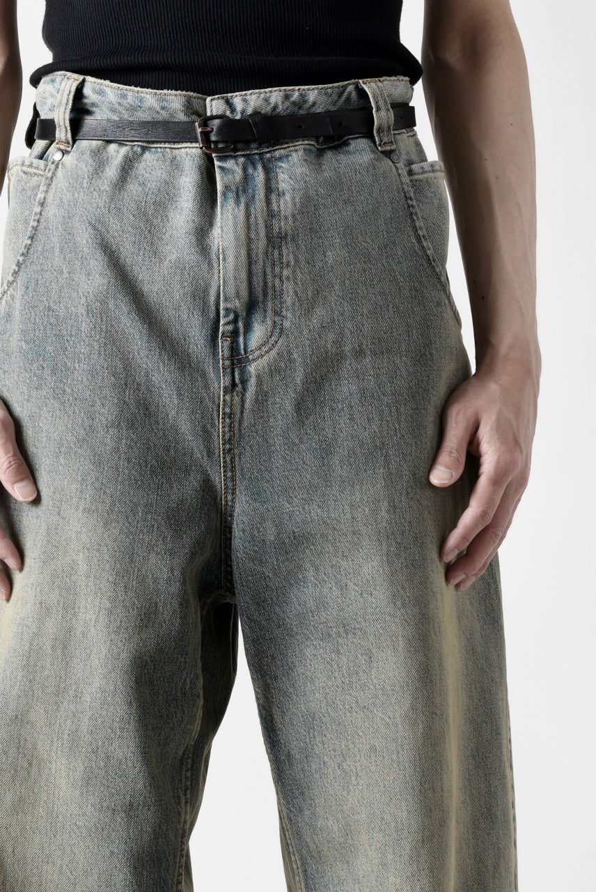 entire studios HEAVY DENIM CARGO TROUSERS (SURFACE WAVE)