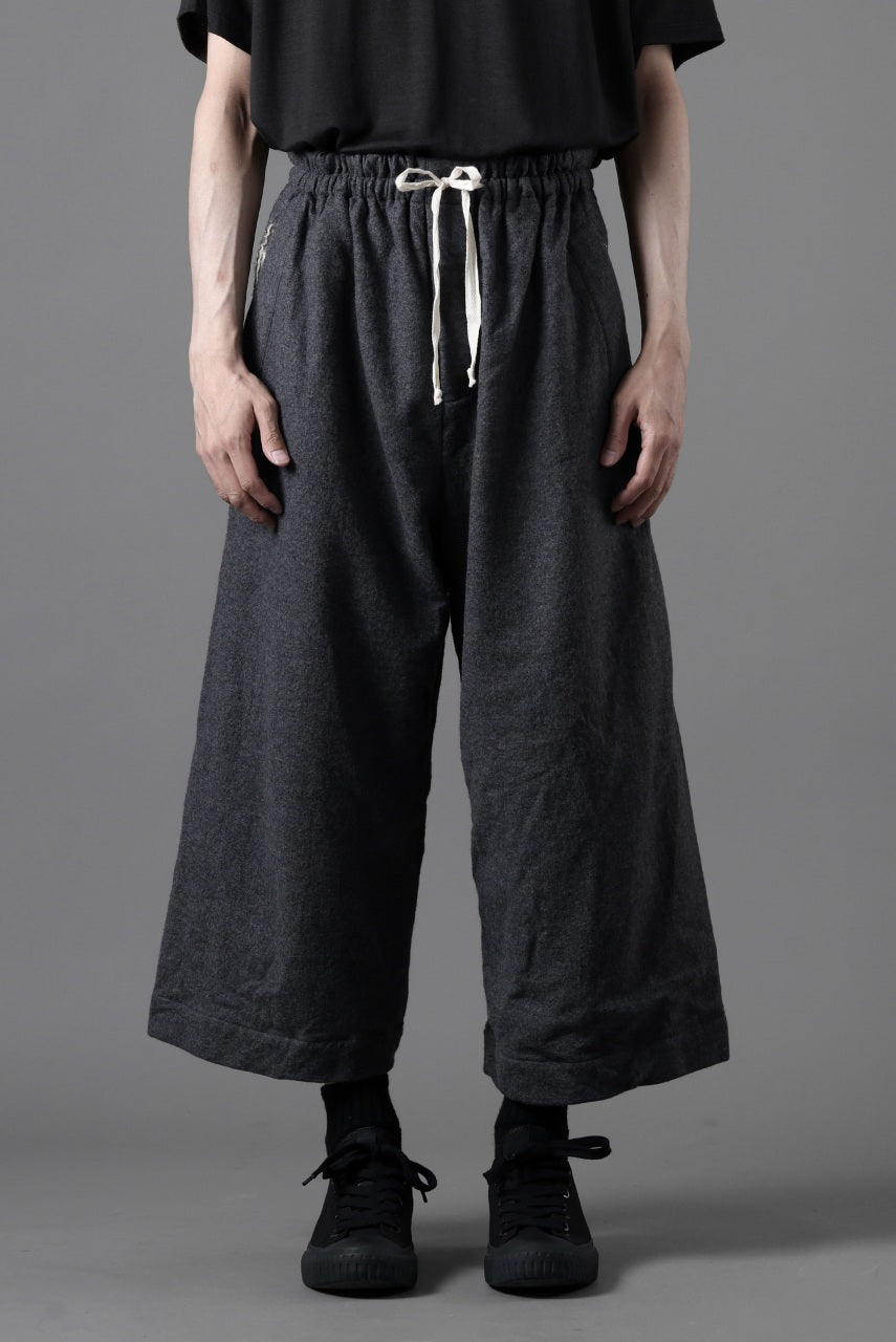 YUTA MATSUOKA baggy pants /compressed wool jersey (dark gray)