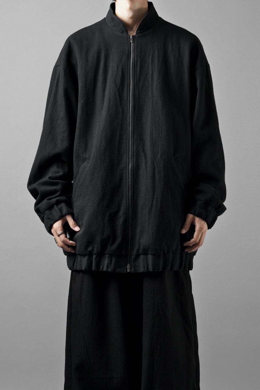 kujaku oversized zip-up blouson / J-811 (black)
