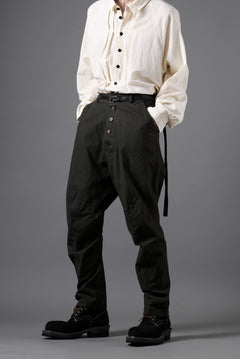 画像をギャラリービューアに読み込む, YUTA MATSUOKA three dimensional trousers / linen cotton canvas (brown)