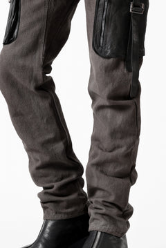 画像をギャラリービューアに読み込む, incarnation SLIM ARMY PANTS MP-3 / DYEING CANVAS+HORSE LEATHER (BROWN GRAY)