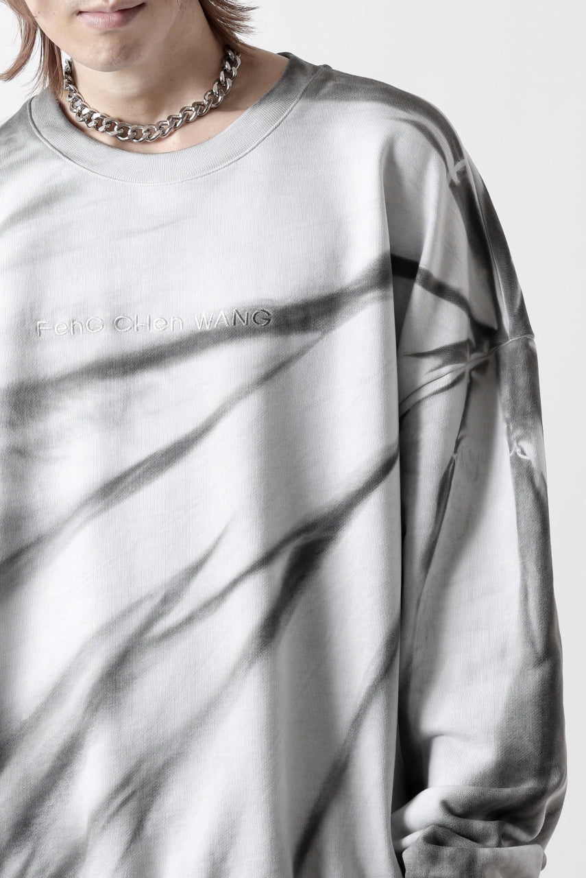 Feng Chen Wang TIE-DYED SWEATSHIRT (GREY/WHITE)