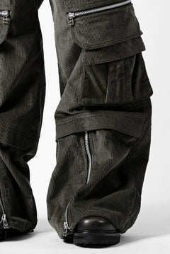 画像をギャラリービューアに読み込む, A.F ARTEFACT CARGO ZIP BAGGY PANTS / CORDUROY (KHAKI)