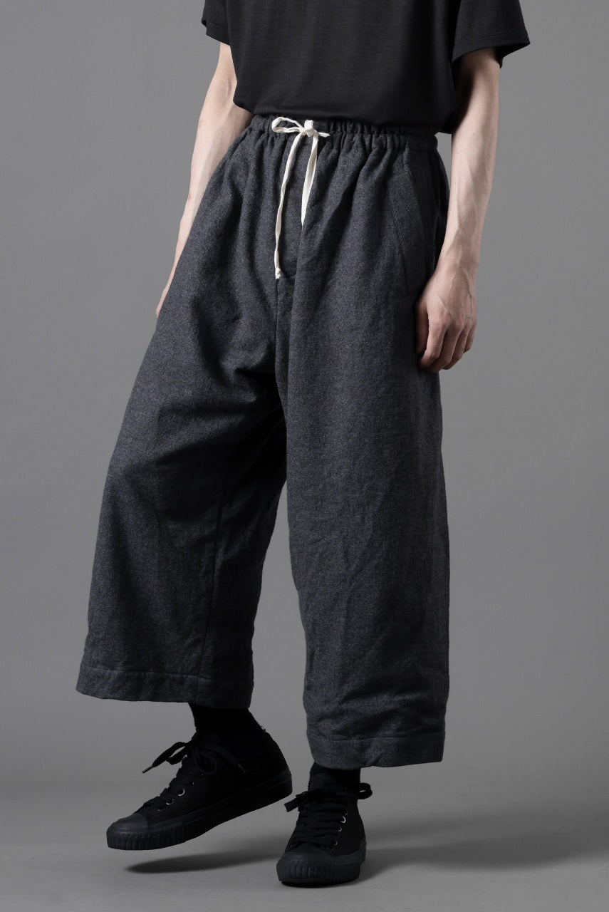 YUTA MATSUOKA baggy pants /compressed wool jersey (dark gray)