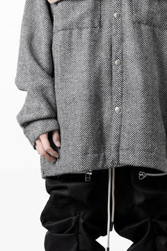 画像をギャラリービューアに読み込む, A.F ARTEFACT TWEED COVERALL SHIRT (BLACK x WHITE)