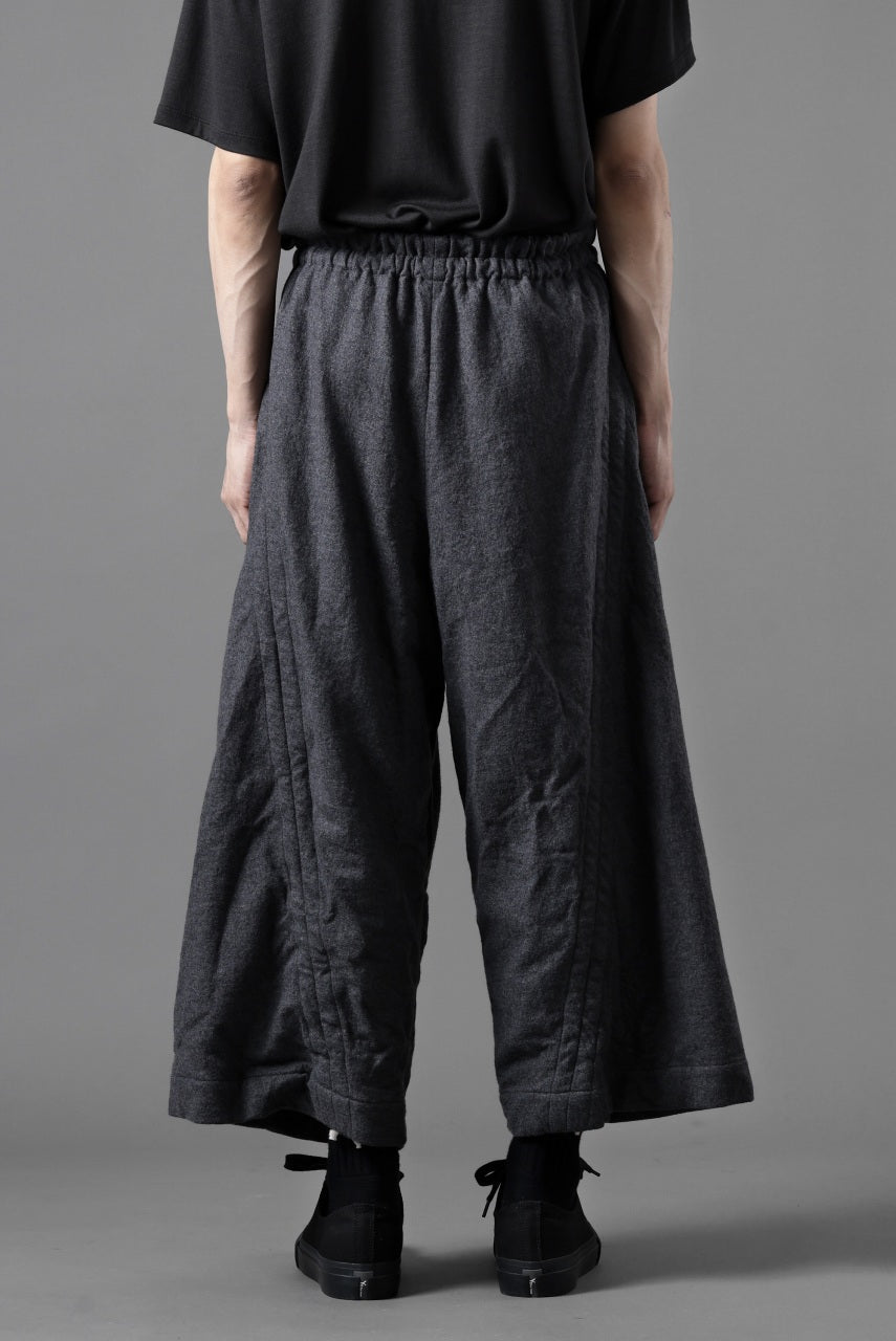 YUTA MATSUOKA baggy pants /compressed wool jersey (dark gray)