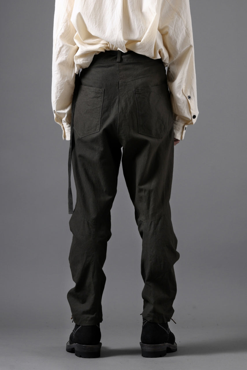 画像をギャラリービューアに読み込む, YUTA MATSUOKA three dimensional trousers / linen cotton canvas (brown)